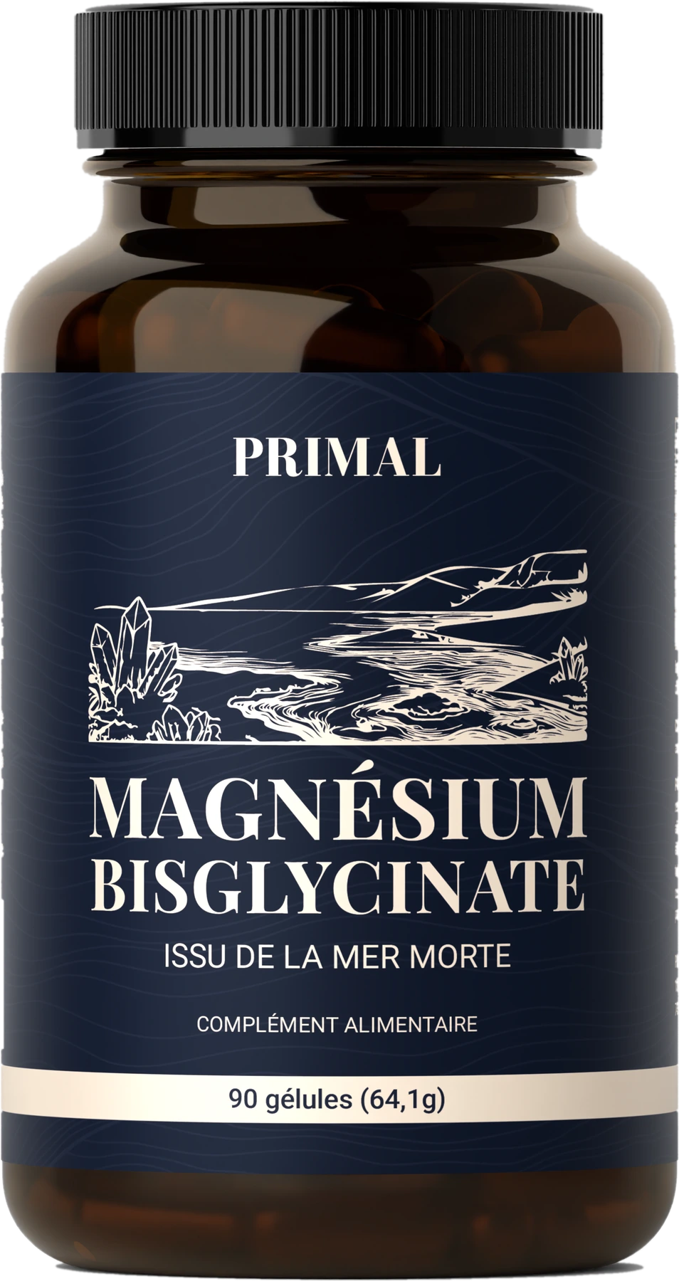 Flacon Primal Magnésium bisglycinate, 90 gélules