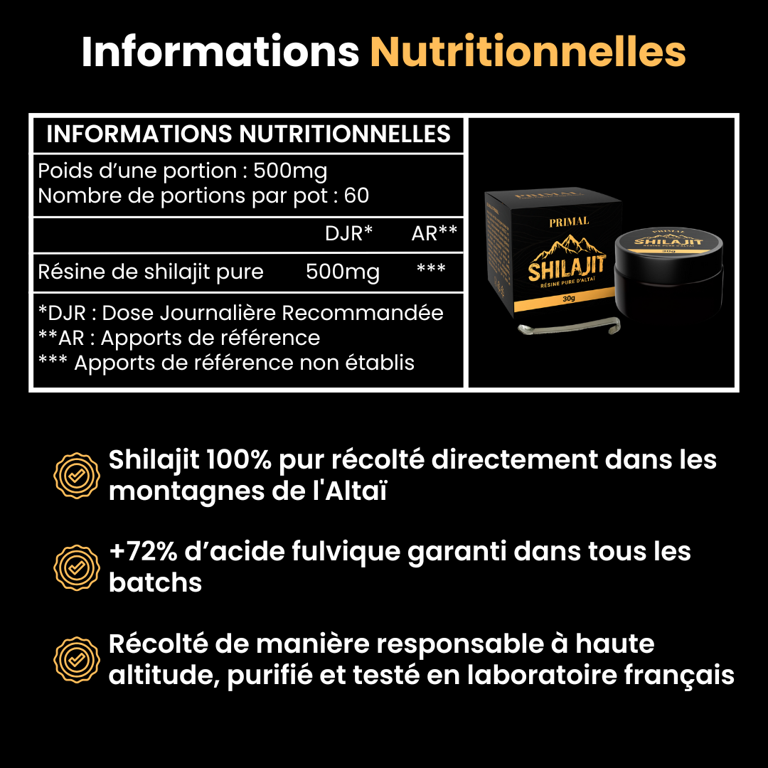 Résine de Shilajit Primal