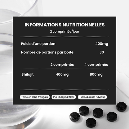 Comprimés de Shilajit Primal