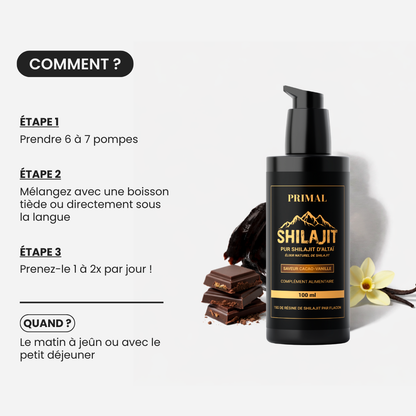 Élixir de Shilajit - Cacao Vanille