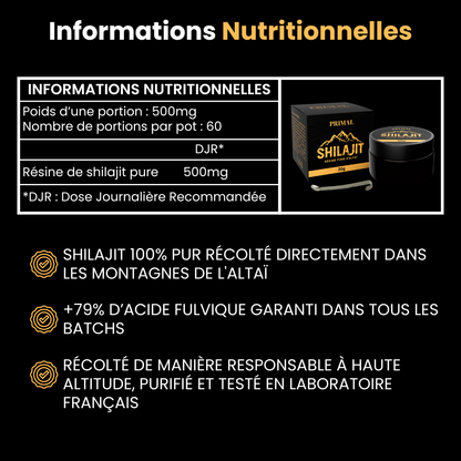 Résine de Shilajit Primal